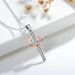 Women's Jewelry S925 Sterling Silver Cross Pendant Necklace With Zircon, Elegant And Unique Design, Layered Chain For Stylish Look_voghion.com