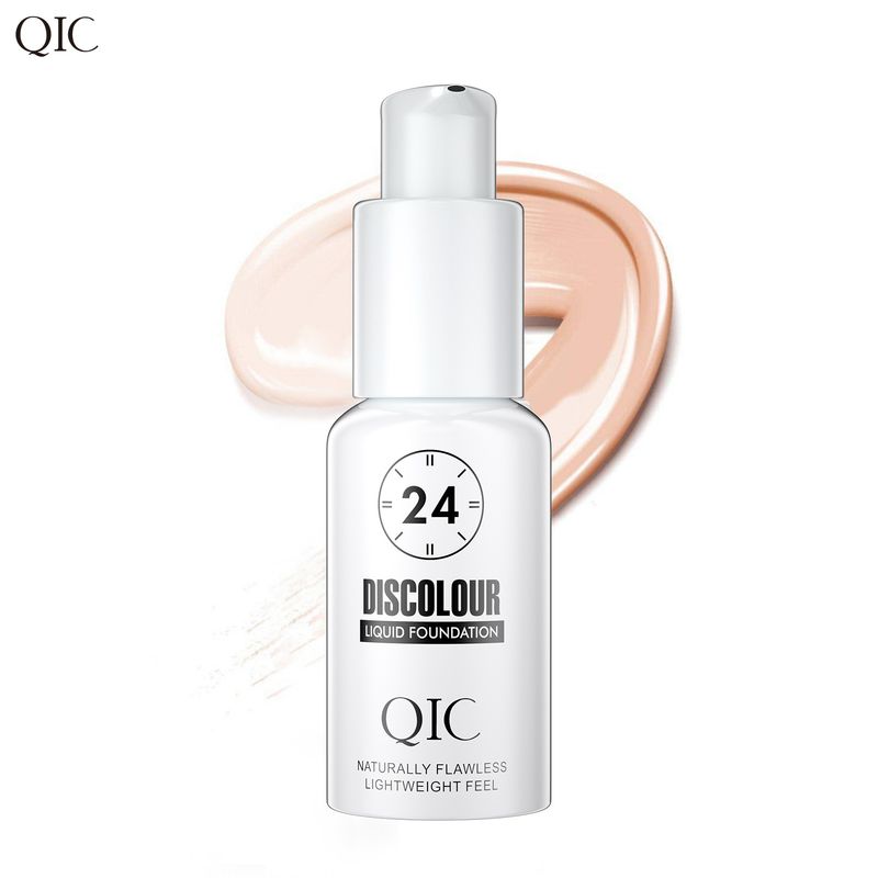 QIC Qini warming skin liquid foundation natural mask brightening set concealer color changing BB cream makeup_voghion.com