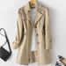 Women's Clothing 2024 new style windbreaker mid length slim jacket spring and autumn large size all match tops_voghion.com