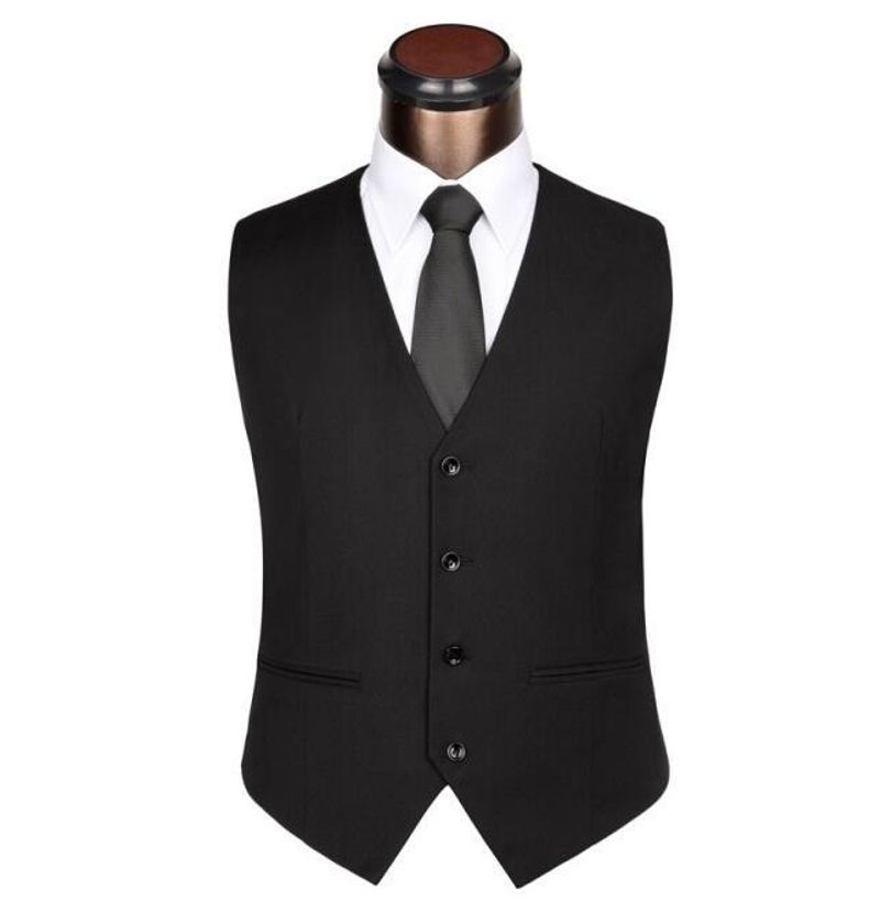 Herenkleding Slim-fit pakvest Pakvest Casual professioneel vest Bruidsjonkersvest_voghion.com