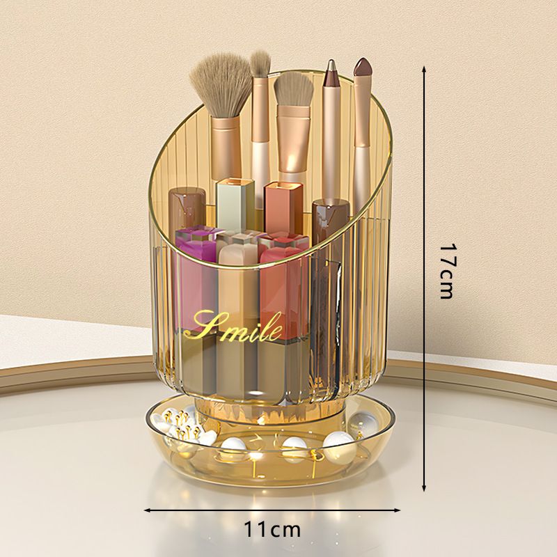 Large Capacity Rotating Makeup Brush Barrel Portable Brush Storage Box Tube Lipstick Eyebrow Pencil Eyeshadow Brush Dustproof Pen Holder_voghion.com