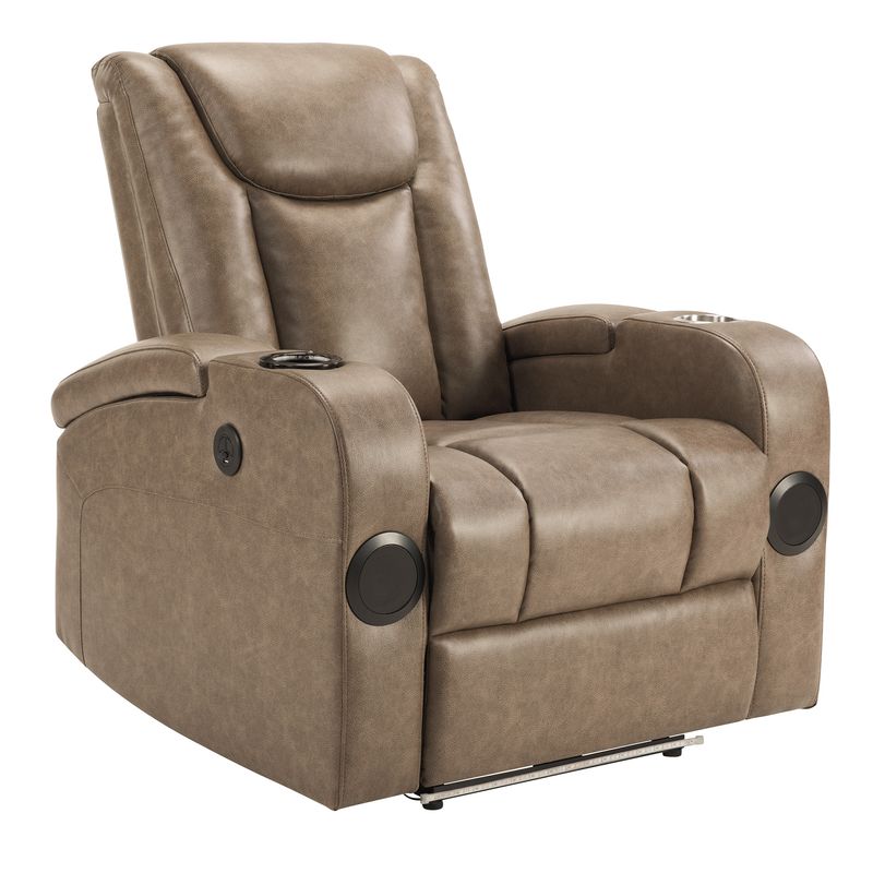 Recliner Sofa With Power Recline, Adjustable Split Back, USB Charging, Bluetooth Speakers & LED LightingRecliner Sofa With Power Recline, Adjustable Split Back, USB Charging, Bluetooth Speakers & LED_voghion.com