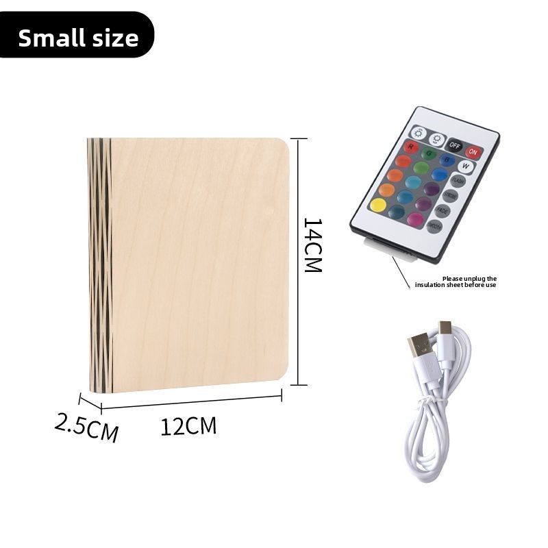 LED Creative Folding Page Glowing Book Romantic Night Colorful Atmosphere Reading Light_voghion.com