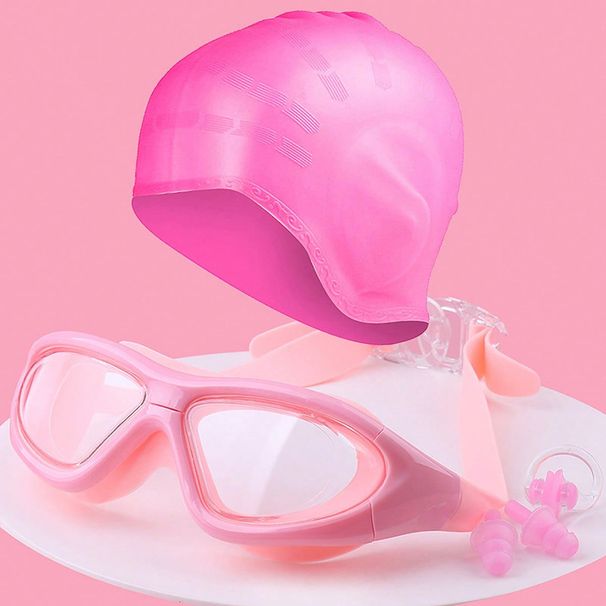 Silikon Stor ram Anti-dimma Simglasögon + Silikon öronskydd + Silikon Nos Clip Öronproppar Set_voghion.com