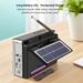 Vintage Solar AM/FM/SW Bluetooth Speaker With USB/TF MP3 Player, Rechargeable Battery FM Receiver Radio For Home&Outdoor_voghion.com