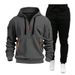 Men's Activewear Spring And Autumn Sports Hoodie Suit Men Zipper Hoodie Suit Hoodie Two-piece Trouser Suit_voghion.com