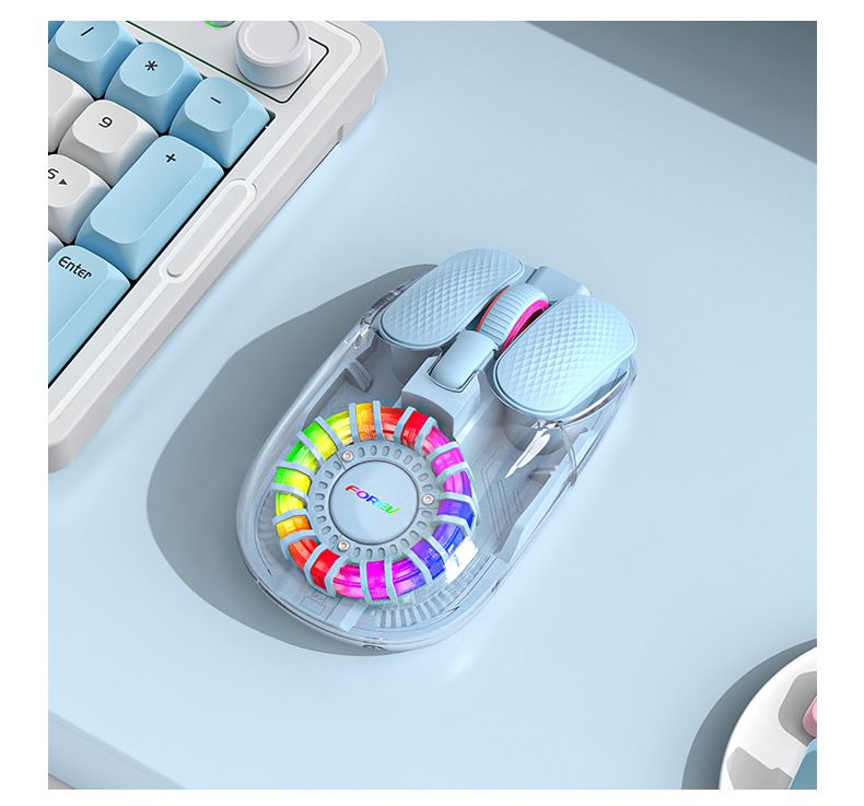 Ultra-Lightweight Bluetooth & 2.4G Wireless Gaming Mouse, Rechargeable, 4000 DPI, 5-Button Ergonomic Design For PC/Laptop, Silent Clicks_voghion.com