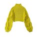 Women's clothing Y2K autumn and winter new style lazy loose turtleneck puff sleeves thickened sweater ins clothing Z222808_voghion.com