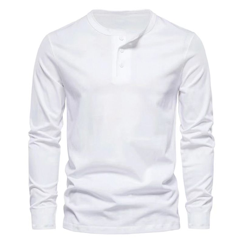 T-shirt décontracté à manches longues pour homme, pull ample à col rond, automne 2024_voghion.com