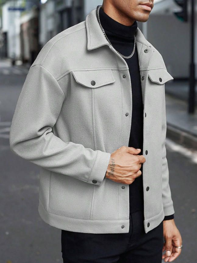 Herren-Wollmischungsjacke – Slim Fit Herbstmantel (5 Farben) – Winddicht & Leicht für den urbanen Stil (S bis XXL)_voghion.com