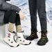 Stivali da neve invernali unisex con fodera in pile spesso - Tomaia in tessuto impermeabile antipioggia, suola in gomma antiscivolo, solette imbottite per escursionismo e attività all'aperto_voghion.com