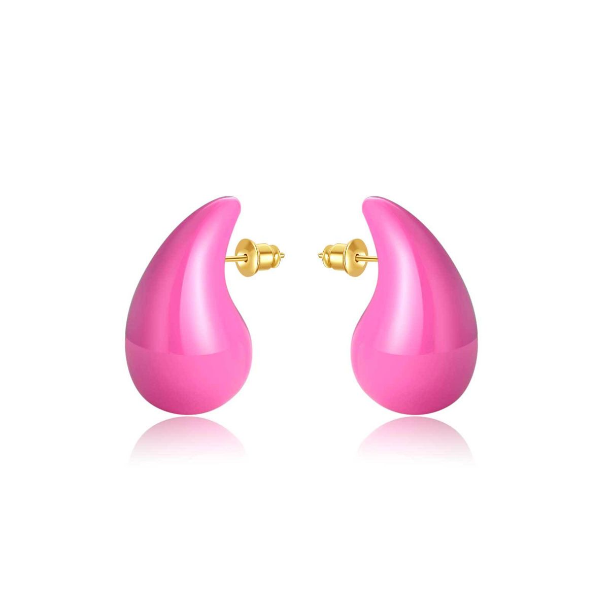 popolare Orecchini a bottone con goccia d'acqua in argento sterling transfrontaliero Oro Moda Nicchia Alta qualità Lusso leggero Colore Nuovi orecchini Donna_voghion.com