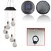 6-LED Solar Wind Chime Lights – Outdoor Decorative String Lights For Garden, Patio & Holiday Decor (Waterproof, Black Shell Design, 6-12H Runtime)_voghion.com