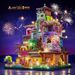 7080 PCS Magic Castle Sakura Haus Bausteine Stadtstraße Modell mit LED-Leuchten Mini Ziegel Spielzeug Kinder Weihnachtsgeschenke_voghion.com
