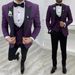Men's Clothing Three piece Suit Groom Best Man Wedding Banquet Large Size_voghion.com