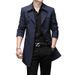Men's Clothing spring and autumn style windbreaker men's youth men's casual mid length jacket_voghion.com