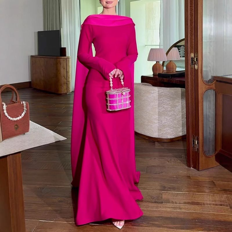 Women's Clothing Sexy Hip Shawl Ribbon Evening Dress_voghion.com