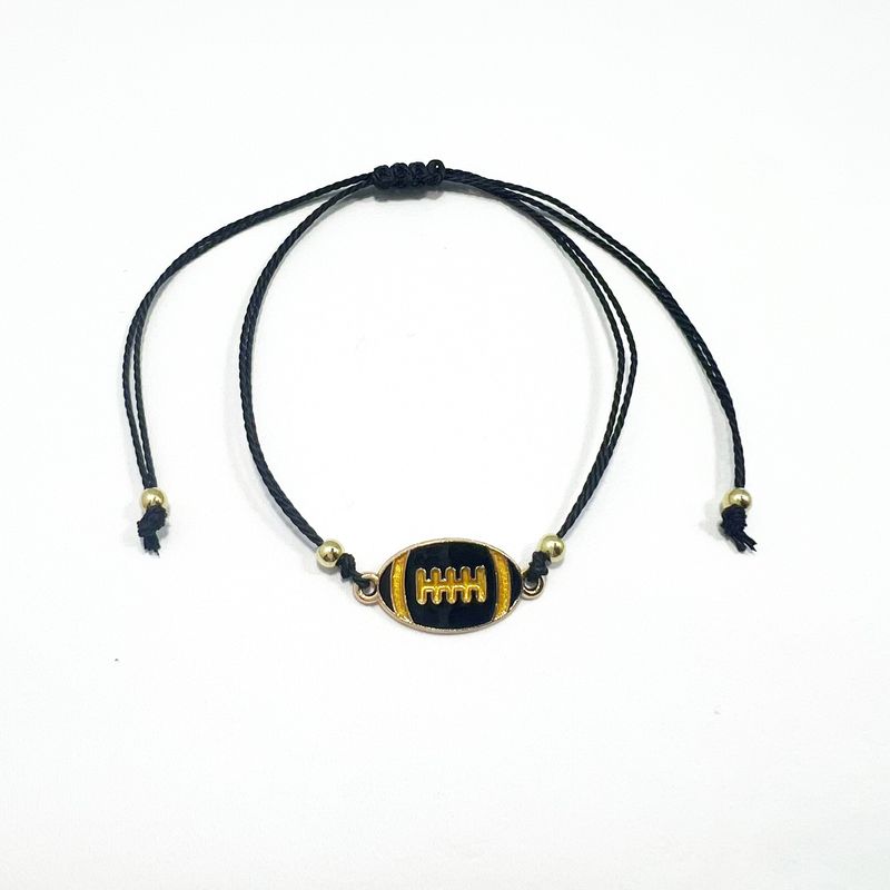 Hot sale, football braided bracelet, Super Bowl football theme, simple and versatile braided bracelet_voghion.com