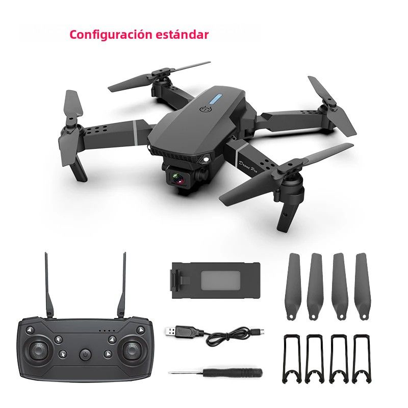 Mini drone E88 Pro con doppia telecamera 4K Wi-Fi FPV grandangolare HD mantenimento altezza RC pieghevole quadricottero per bambini regali_voghion.com