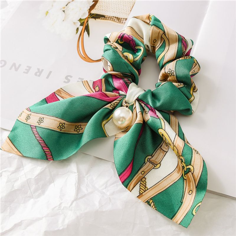 European and American new pearl pendant, large intestine ring, hair band, women's hair tie, big bow, hair rope head jewelry._voghion.com