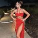 2025 Summer New Style Sexy Slit Bodycon Long Dress Bustier Set Women Two-Piece Vacation_voghion.com