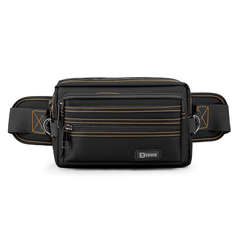 Marsupio unisex resistente con più tasche, nylon resistente all'acqua, tracolla regolabile per viaggi, sport e uso quotidiano (nero, verde, blu)_voghion.com
