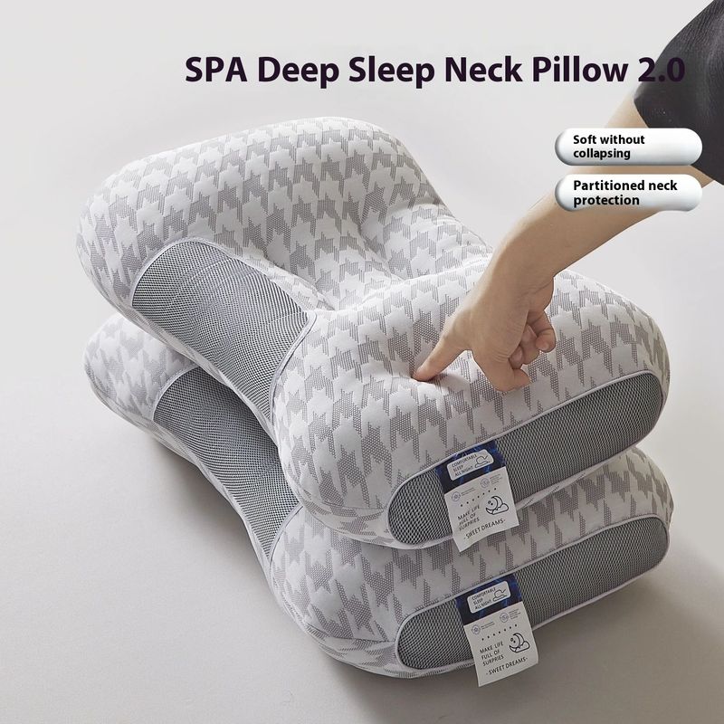 Non-Collapse Non-Deformation Neck Protection Sleep Aid For Adults Home Dormitory Pillow Core_voghion.com