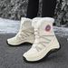Women's Winter Snow Boots, Warm And Cozy, Outdoor Travel Shoes, Snowproof And Non Slip, Fleece Lined And Thickened High Top Boots._voghion.com