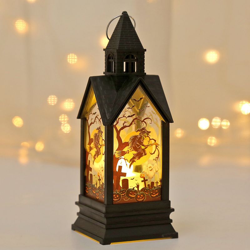 LED Halloween Castle Ghost Candle Light - Spooky Party Decor With Witch, Scarecrow, Pumpkin & Skeleton Designs - Battery_voghion.com