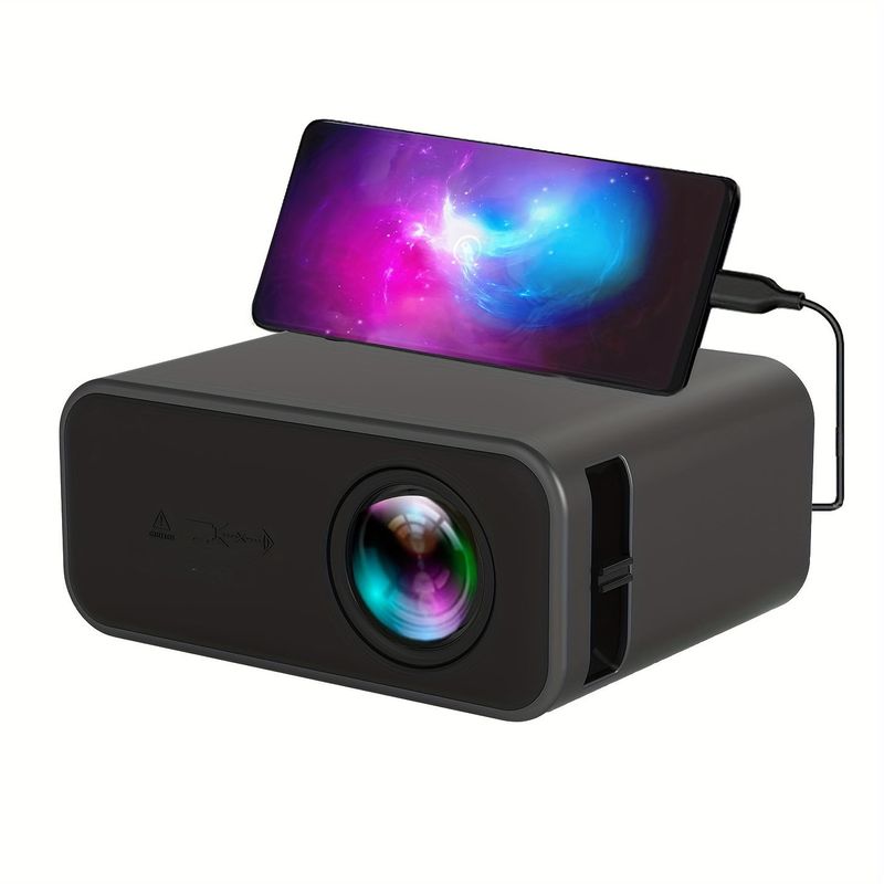YT500 LED Mobile vidéo Mini Home cinéma lecteur multimédia enfants cadeau cinéma filaire multi-écran projecteur pour Iphone Android_voghion.com
