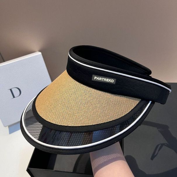 UV Protection New Style Open Top Summer Wide Brim Sunshade Face-Shading Small Face Sun Hat_voghion.com