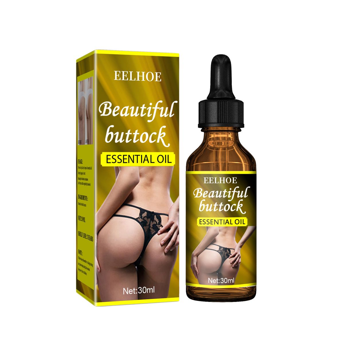 Negozio di cure di bellezza Eelhoe Hip Olio essenziale nutriente per sollevare, rassodare, modellare i fianchi, belle natiche carnose, idratanti,_voghion.com