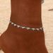 Fashion Simple Trendy Stainless Steel Heart-Shaped Handmade Non-Fading Anklet Foot Jewelry For Women_voghion.com