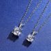 Moissanite Ciondolo Argento Sterling Moda Semplice Quattro Griffe 2ct Singolo Diamante Ciondolo Versatile Catena Clavicola_voghion.com