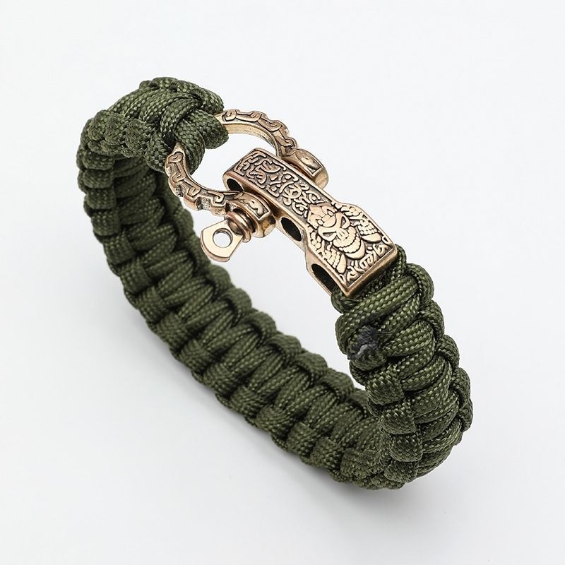 New Upgraded Adjustable Buckle Paracord Outdoor Emergency Survival Hiking Camping Wristband Bracelet_voghion.com