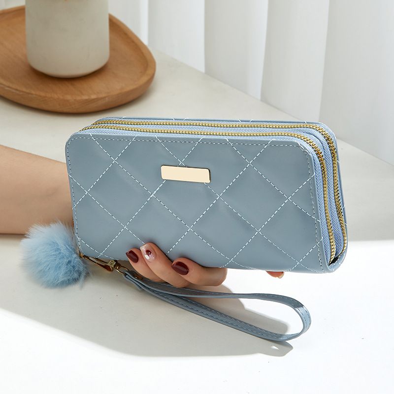 Neue Damen-Handtasche mit Reißverschluss, kurz, modisch, schlicht, große Kapazität, doppellagige Geldbörse, Handytasche_voghion.com