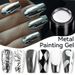 Nail Glue Canned High Gloss Metallic Painted Glue Silver Nail Polish Hook Edge Super Flash Mirror Silver_voghion.com