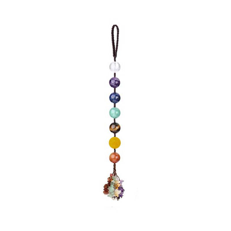 Pendentif en pierre naturelle irrégulière en forme de cœur, pendentif original en cristal pour voiture, pendentif attrape-rêves arbre de vie, fait à la main_voghion.com