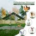 Hühnerstall Freilaufgehege 3x1,5x2m Mit Sicherheitsschloss Und Wasserdichtes PE-Tuch, Kleintiergehege Aus Metall Für Hühner, Kaninchen und Weitere Kleintiere_voghion.com