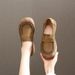 Dongguan Genuine Loafers New Style Shallow Round Toe Comfortable Versatile Soft Leather Flat Shoes For Women_voghion.com