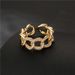 Aogu Gold Color Retention Electroplated Copper Micro-inlaid Zircon Cuban Chain Geometric Shape Open Ring_voghion.com