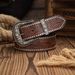 HOT Western Cowboy PU Leather Belt - Men Waist Strap Bull Decoration Floral Engraved for Jeans_voghion.com
