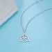 Collana con ciondolo a forma di nodo celtico irlandese vichingo Skyrim alla moda per donne, amuleto, collane a catena Triquetra, gioielli in acciaio inossidabile_voghion.com