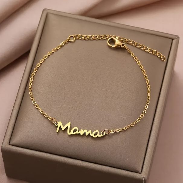 Bracelet lettre Mama pour femme, tendance 2025, cadeau idéal pour la fête des mères_voghion.com