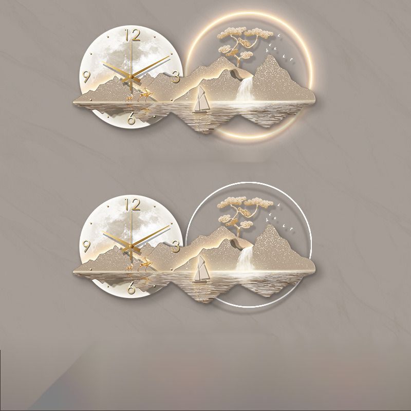 Decoration Rizhao Jinshan Restaurant Light Luxurious, Sense Of Luxury Grandeur. The Dining Equipped Wall Hanging, And_voghion.com