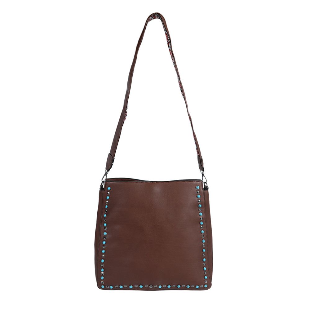 Borsa a tracolla per chitarra da donna in PU con rivetti speciali, 21 stili_voghion.com