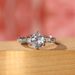 1 Carat Moissanite Bamboo Ring - Adjustable White Gold Plated Minimalist Design_voghion.com