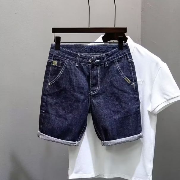 Stretch-Jeansshorts für Herren, Sommer, 12,7 cm Innennaht, lässiger Used-Look, gerade Passform, mit leichtem Tragekomfort_voghion.com