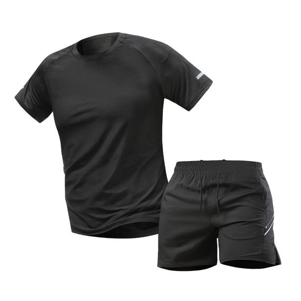 Herrenbekleidung Eisseide Kurzarm Dünn Schnelltrocknend Atmungsaktiv Lässig Herrenmode Sportbekleidung_voghion.com
