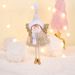 Pom Pom Hat Angel Girl Ornament - Christmas Tree Hanging Decorations, Set Of 4 (Beige, Gray, White, Pink), European Style Holiday Decor"_voghion.com